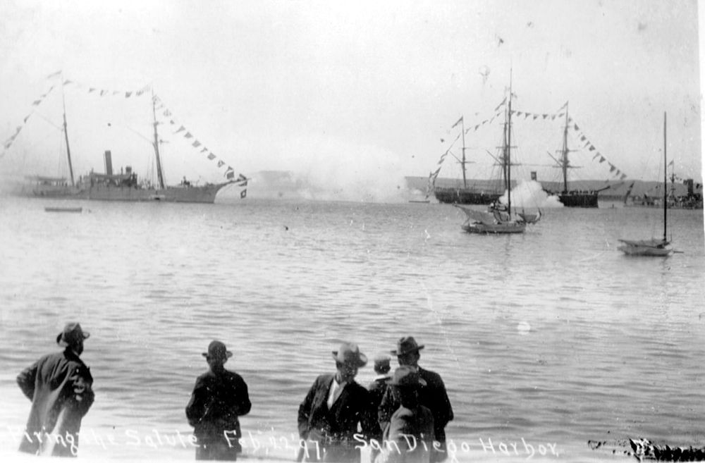 Firing Salute San Diego feb 22, 1897