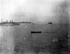 German Battleship At Apia Samoa